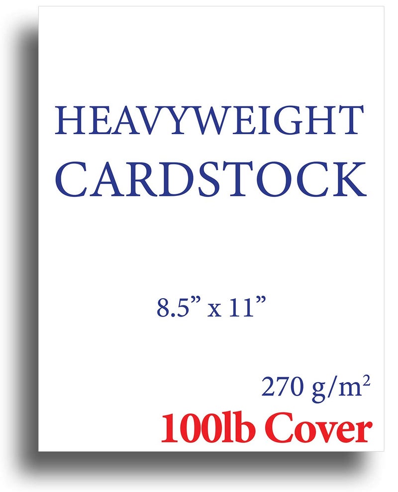 Desktop Publishing Supplies ورق كاردستوك سميك إضافي - 100 رطل (270 جرام) - أبيض فارغ 8.5 × 11 - ورق طباعة ثقيل لطابعات الحبر/الليزر - عبوة 50 ورقة - Image 1